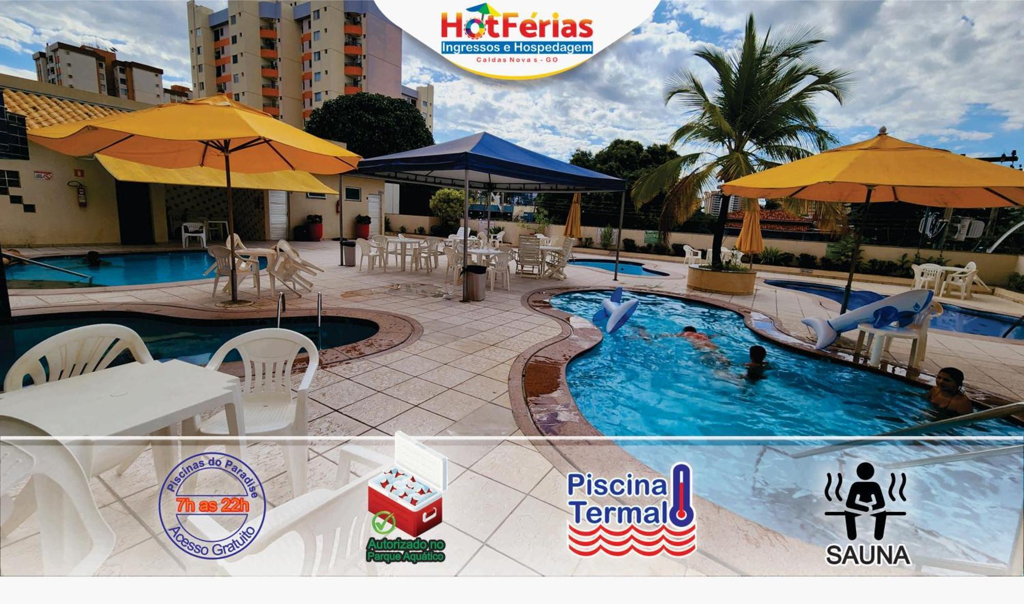 Flat Paradise, Piscinas Termais, Proximo Ao Centro - Hotferias Caldas Novas Exteriör bild