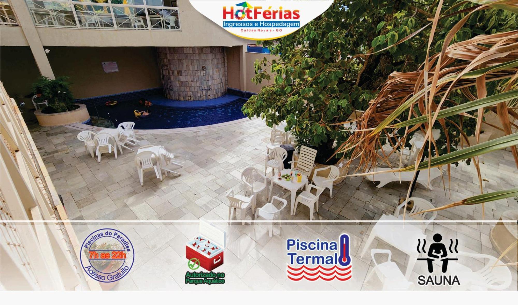 Flat Paradise, Piscinas Termais, Proximo Ao Centro - Hotferias Caldas Novas Exteriör bild