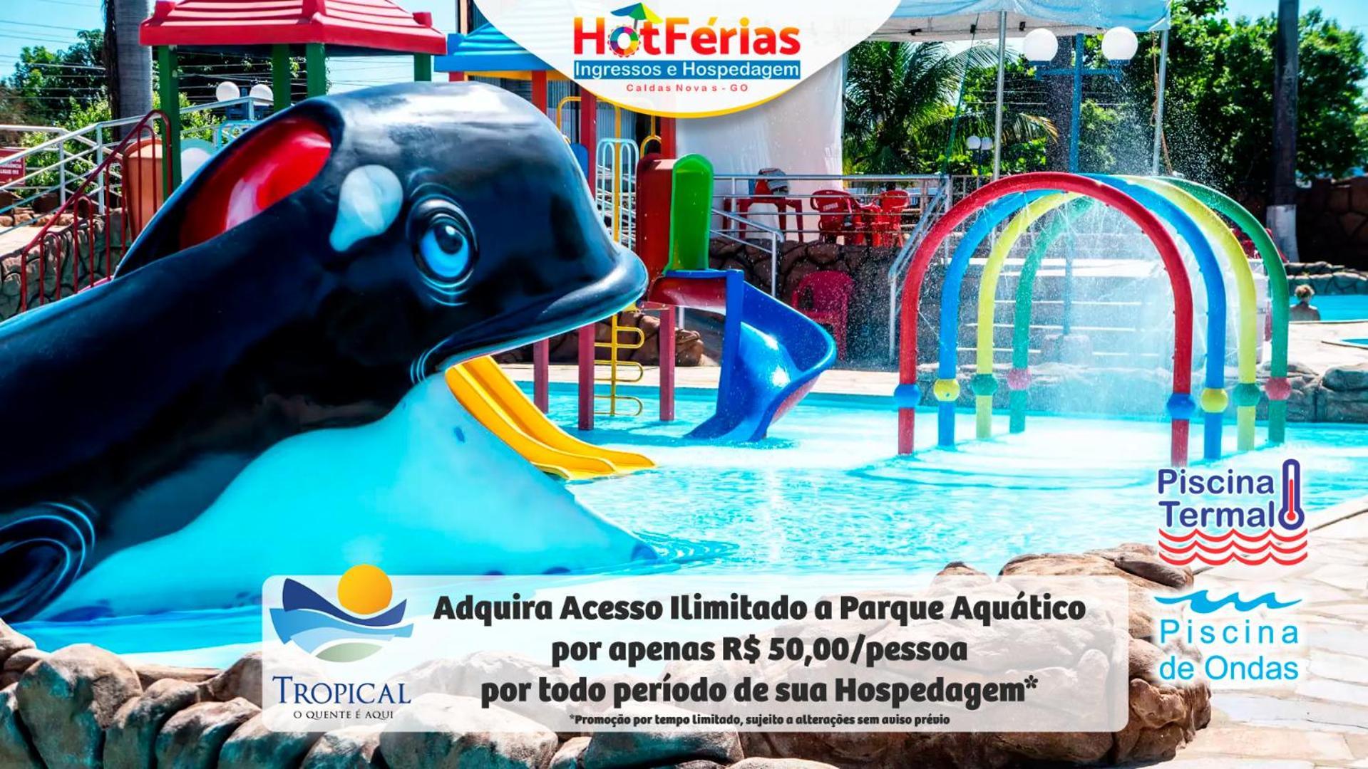 Flat Paradise, Piscinas Termais, Proximo Ao Centro - Hotferias Caldas Novas Exteriör bild