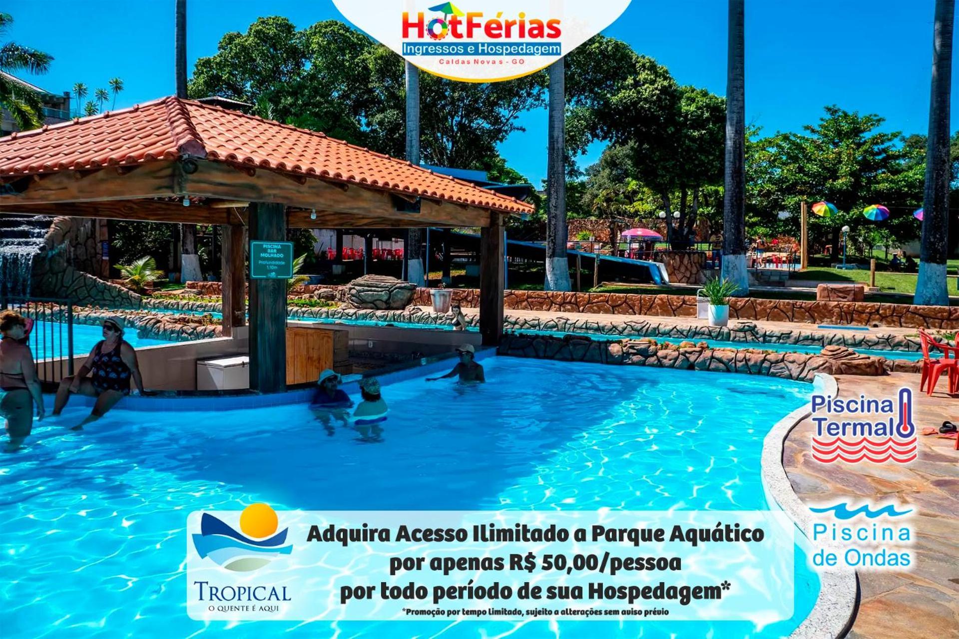 Flat Paradise, Piscinas Termais, Proximo Ao Centro - Hotferias Caldas Novas Exteriör bild